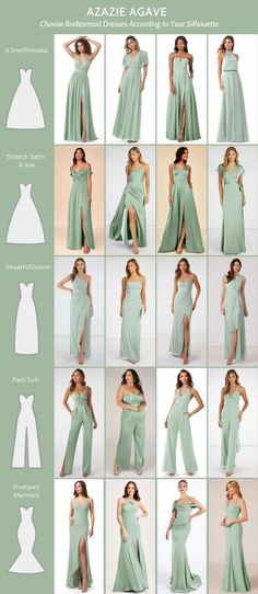 Agave Bridesmaid dresses from Azazie Agave Bridesmaid Dresses, Sage Green Wedding Dress, Mismatched Green Bridesmaid Dresses, Summer Wedding Theme, Mint Green Bridesmaids, Wedding Alter, Mint Green Bridesmaid Dresses, Mint Bridesmaid, Mint Bridesmaid Dresses