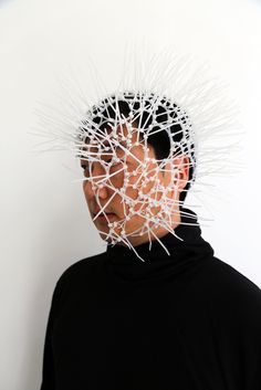 "#Cell" by #artist Sui Park, #winner of #Callforbuahwick 2014. Halloween Costumes 2022, Trash Fashion, Spooky Costumes, Halloween This Year, Cable Tie, Weird Fashion, Recycled Fashion, Creative Halloween Costumes