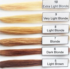 Bleach Levels Hair Color, Hair Lift Levels, Hair Levels 1-10 Chart Bleach, Level 8 Blonde Hair, Undertone Hair, Level 8 Blonde, Blonde Hair Levels, Level 9 Blonde, Levels Of Hair Color