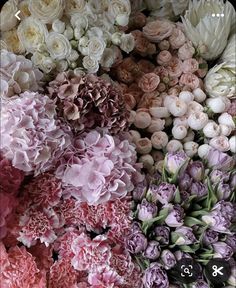 a bunch of flowers that are sitting on the ground in front of a cell phone