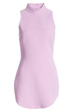 Elevate your LBD collection with this chic sleeveless number bookended by a polished mock neckline and a rounded hem. 30" to 32 1/2" length (size Medium) Mock neck Sleeveless Lined 100% polyester Dry clean Made in the USA Mock Neck Dress, Amanda Uprichard, Mock Neckline, Mock Neck, Lilac, Dry Clean, Nordstrom, Size Medium, Mini Dress