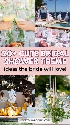 the bridal shower theme is perfect for an outdoor wedding