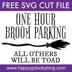 a purple and white sign that says, one hour broom parking all others will be toad