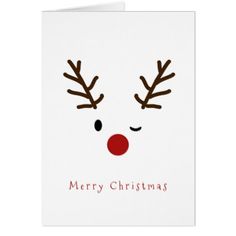 a christmas card with reindeer's eyes and nose