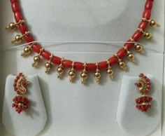 Coral set Coral Jewelry Set Gold, Corals Jewellery Indian, Coral Jewelry Set Pearl, Pearl Coral Necklace Indian, Coral Pendant Indian Gold, Amrapali Jewellery, Coral Jewelry Set, Collar Hippie, Red Coral Jewellery