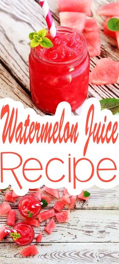 watermelon juice recipe with text overlay