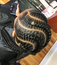 70 Best Black Braided Hairstyles That Turn Heads in 2023 Ghana Braids Hairstyles Updo, Four Braid Hairstyles, Large Cornrows Braids Black Women, 5 Feed In Braid Styles, Four Feed Ins Braids, Large Feed In Braids, Large Cornrows, Feed Braids, Four Braids Cornrow