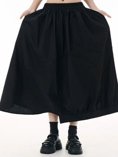 SIZE waist:64-102cm hip:200cm length:78/84cm Note: 1 inch = 2.54 cm, 1 cm = 0.39 inch Measurement by hands allow 2-3cm errors which is normal Relaxed Patchwork Skirted Bottoms, Black Patchwork Cotton Skirt, Black Cotton Patchwork Skirt, Black Cotton Maxi Skirt With Elastic Waistband, Baggy Black Cotton Skirt, Black Long Skirt With Pockets, Black Full Maxi Skirt With Pockets, Black Voluminous Cotton Maxi Skirt, Black Cotton Skirt With Elastic Waistband