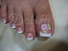 Cute French Pedicure, Toe Art Designs, French Pedicure Designs, Pedicure Designs Summer, Toenail Art Designs, Pedicure Designs Toenails, French Pedicure, Gel Pedicure, Wedding Nails French