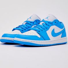 Send Offers. I May Accept. Brand New Never Worn Or Tried On 100% Authentic From Nike Sold Out Everywhere Shipping Same Day / Next Day (Unless Holiday) Modern Blue Custom Sneakers With Cushioned Footbed, Air Jordans Blue, Jordan 1 Low University Blue, Nike Jordan Low, Air Jordan Blue, Jordan Lows, 2024 List, Custom Sneakers Diy, Pretty Sneakers