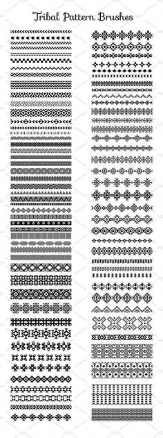 the different patterns on this page are black and white