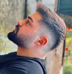 Hair And Beard Styles Haircuts Men's Cuts, Short Hairstyles For Men With Beards, Faded Beard Styles For Men, Short Mens Haircut With Beard, Fauxhawk Fade Men, Beard Fade Styles, Man Hair Styles, Short Hair Fade, Taper Fade With Beard