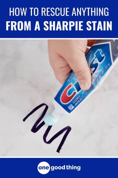 Dealing with a Sharpie-related incident? I'll show you how to remove permanent marker from 19 different surfaces and materials around the house! How To Remove Permanent Marker, Removing Sharpie, Remove Sharpie, Shoe Hacks, Clean Baking Pans, Stain Removers