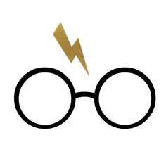 a harry potter glasses with a lightning bolt on it