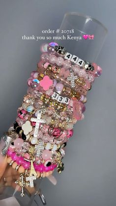 Girly Items, Pandora Bracelet Designs, Pink Beaded Bracelets