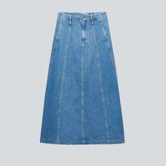 Make a statement this summer with our Nineties-trend long denim skirt from the 2023 Spring-Summer Collection! An iconic combination of contemporary fashion and nostalgic grunge. this mid-waisted skirt is patterned to hug your silhouette. ensuring you look effortlessly chic while feeling relaxed.Key Highlights: Grunge Galore: Inspired by the iconic '90s grunge movement. this skirt exudes an effortlessly cool attitude. Distinctive Seams & Washed Pattern: Expertly crafted seams and wear and tear. c Mid-rise Lined Denim Skirt For Summer, Trendy Long Denim Skirt For Summer, Denim High Waist Maxi Skirt, High Waist Denim Maxi Skirt With Relaxed Fit, High Rise Denim Skirt With Lined Skirt, High Rise Denim Skirt With Lined Detail, Mid-rise Lined Skirt For Summer, High-rise Denim Lined Skirt, Mid-rise Relaxed Summer Skirt