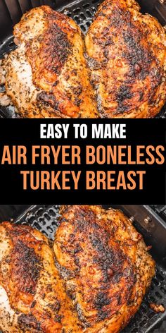 Are you tired of the same old recipes every weeknight? Try our Easy to Make Air Fryer Boneless Turkey Breast for a healthy, flavorful meal in no time. Perfectly juicy and tender, this air fryer turkey breast will become your new go-to for a quick dinner that won’t weigh you down. Pin now and revolutionize your weeknight dinners! Air Fryer Boneless Turkey Breast, Turkey Thigh Recipes, Air Fryer Turkey Breast, Boneless Turkey Breast, Air Fryer Turkey, Turkey Thighs, Turkey Breast Recipe, Fried Turkey, Air Fryer Dinner Recipes