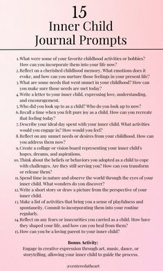 Use these journal prompts to explore your relationship with your inner child and how you can heal your inner child. Journal prompts for self discovery and journal prompts for inner child healing✨ Try some inner child activities as well to connect to the child within you. Journal Prompts For Toxic Parents, Shadow Work Journal Prompts Childhood, Self Healing Activities, Journal Prompts For Inner Child Healing, Inner Child Activities For Adults, Inner Child Shadow Work Prompts, Inner Child Shadow Work Journal Prompts, Inner Child Healing Activities, Healing Inner Child Prompts