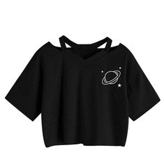 Blusas Crop Top, Korean Fashion Shorts, Black Crop Top, Cute Crop Tops, Cropped Tops, Crop Top Shirts, Short Sleeve Cropped Top