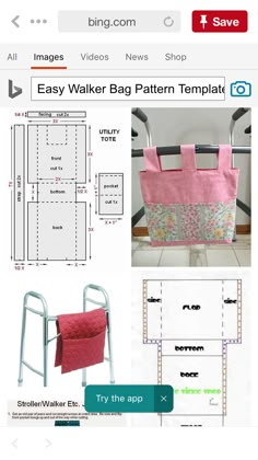 the sewing pattern for this bag is easy to sew