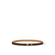 LOUIS VUITTON® - Pretty Lv 20mm Reversible Belt - Saffron Lv Daily Multi Pocket Belt, Louise Vuitton Belt, Louis Vuitton Belt, Reversible Belt, Louis Vuitton Official, Lv Belt, Color Dorado, Inspiration Board, Monogram Canvas