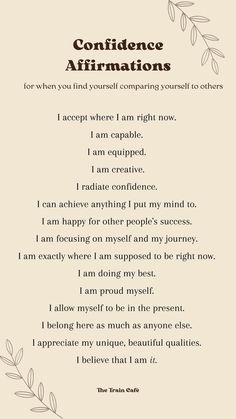 a poem written in black and white with the words'i am capable, i am confident