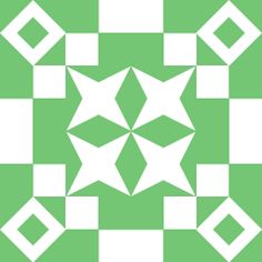 a green and white checkered pattern with four squares in the center that are connected to each other