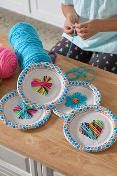 paper plate weaving free craft pattern lm632 by colette