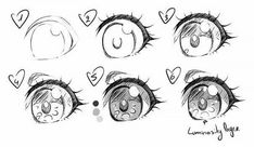 how to draw anime eyes step by step