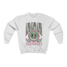 Vintage Howard University Alpha Kappa Alpha Sorority 1992 Hbcu Sweatshirt 211215 Aka Yard Show Outfits, Aka Jersey Outfit, Silver Soror Alpha Kappa Alpha, Aka Conference Attire, Aka Homecoming Outfits, Aka Decorations, Aka Outfits Alpha Kappa Alpha, Aka Sweater, Pink And Green Outfits