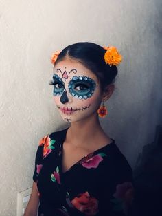 Catrina Catrina Make Up Maquillaje, Catrina Makeup Mexicana Easy, Katrina Makeup La Catrina, Dia De Los Muertos Face Paint Ideas Easy, Easy Catrina Makeup Kids, Dia De Los Muertos Makeup For Kids, Catrina Face Paint, Catrina Makeup Kids, Easy Dia De Los Muertos Makeup Ideas