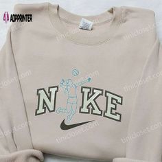 Nike Women s Volleyball Embroidered Hoodie & Shirt: Sporty Nike-Inspired Embroidered Apparel Sporty Embroidered Sweatshirt For Sports Season, Sporty Embroidered Sweatshirt For Sports Events, Sporty Sweatshirt With Letter Embroidery For Sports, Sporty Sweatshirt With Embroidered Graphics For Sports, Don Julio Bottle, Celebrity Shirts, Nike Inspired, Custom Nike, Women Volleyball