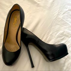 Ysl 36 1/2 Black Tribute Pumps Yves Saint Laurent Shoes, Saint Laurent Shoes, Shoes Women Heels, Yves Saint Laurent, Saint Laurent, Shoes Heels, Pumps, Women Shoes, Heels