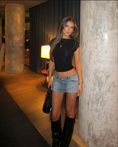 Black Boots, Skirt, Boots, Black