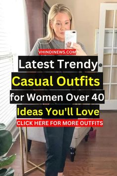 Latest Trendy Casual Outfits for Women Over 40 Ideas You'll Love 33 40th High School Reunion Outfit, Trendy Casual Outfits For Women, Class Reunion Outfits For Women, Outfits 40s, Trendy Casual Outfits, Reunion Outfit, Comfy Airport Outfit, Casual Outfits For Women, College Outfits Summer