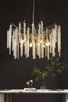 Transform any room into a luxurious and enchanting space with the exquisite Wisteria Flower Golden Branch Crystal Chandelier. Crafted with finely designed pistils adorned with dazzling crystals, this chandelier adds a touch of glamour and sophistication to any space. Its delicate design and sparkling features will surely elevate the aesthetic of your home. Please note: Your payment does not include customs duties, local taxes, or any other import costs. If you have any questions about our produc Wisteria Flower, Living Room Den, Staircase Lighting, B 17, Flower Crystal, Delicate Design, Lamps Ceiling, Edison Bulb, Wisteria