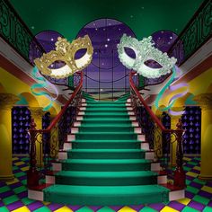 Mardi Gras Party Decorations Photo Backdrop - Pro 10  x 10 Mardi Gras Photos, Mask Photo, Photowall Ideas, Post Prom, Checkered Floor, Event Photo Booth, Corporate Events Decoration