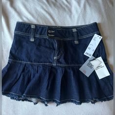 Never Worn, Super Cute Mini Skirt (Not Too Short) From Urban Outfitters With Bottoms And Zipper! Non-stretch Denim Blue Short Skirt, Dark Wash Button Closure Mini Denim Skirt, Non-stretch Dark Wash Denim Mini Skirt, Non-stretch Denim Blue Mini Skirt With Pockets, Cotton Denim Mini Skirt With Built-in Shorts, Denim Mini Skirt, Womens Bottoms, Urban Outfitters, Womens Skirt