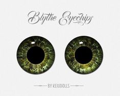 an eye with green eyes and the words, effine screamy by jedulls