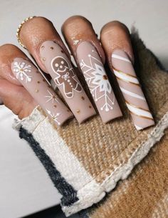 Sweater Nails, Short Square Acrylic Nails, Long Acrylic Nails Coffin, Acrylic Nails Coffin Pink, Long Square Acrylic Nails, Acrylic Nails Coffin Short, Xmas Nails, Coffin Nails Designs