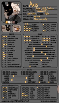 an info sheet with different types of food