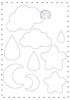 cut out shapes to make clouds and stars