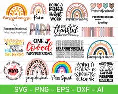 the svg files are available for use in this project, including rainbows and hearts