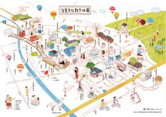 an illustrated map shows the location of various attractions and places to see in china, including hot air balloons