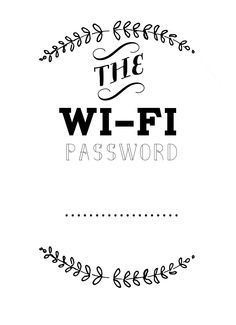 the wi - fi password logo in black and white with an ornate frame around it