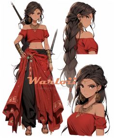 Steam Punk Inspired Outfits, Fire Outfits Drawing, Brother And Sister Character Design, Anime Outfits Female Real Life, Japanese Warrior Outfit, Dnd Character Outfit Design, Egyptian Character Art, Natlan Oc Genshin, Female Dragon Slayer