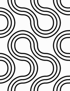 an abstract black and white background with wavy lines in the shape of curved shapes,