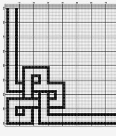 a cross stitch pattern with an intricate design