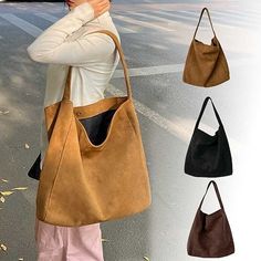 Category:Shoulder Bag; Gender:Women's; Occasion:Daily; Material:Wool; Width:80; Height:40; Function:Anti-Dust,Large Capacity,Foldable,Lightweight; Pattern:Solid Color; Listing Date:11/28/2023; Production mode:Self-produce; Length:40 Suede Tote Bag, Bags 2024, Tan Handbags, Hot Boots, Suede Tote, Boho Clothes, Cheap Handbags, Brown Coffee, Casual Tote