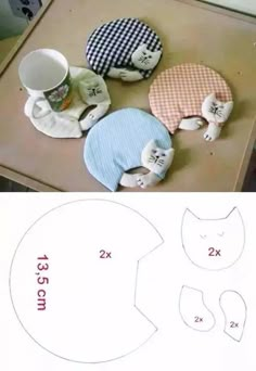 an image of sewing supplies on the table with instructions to sew them and how to use them